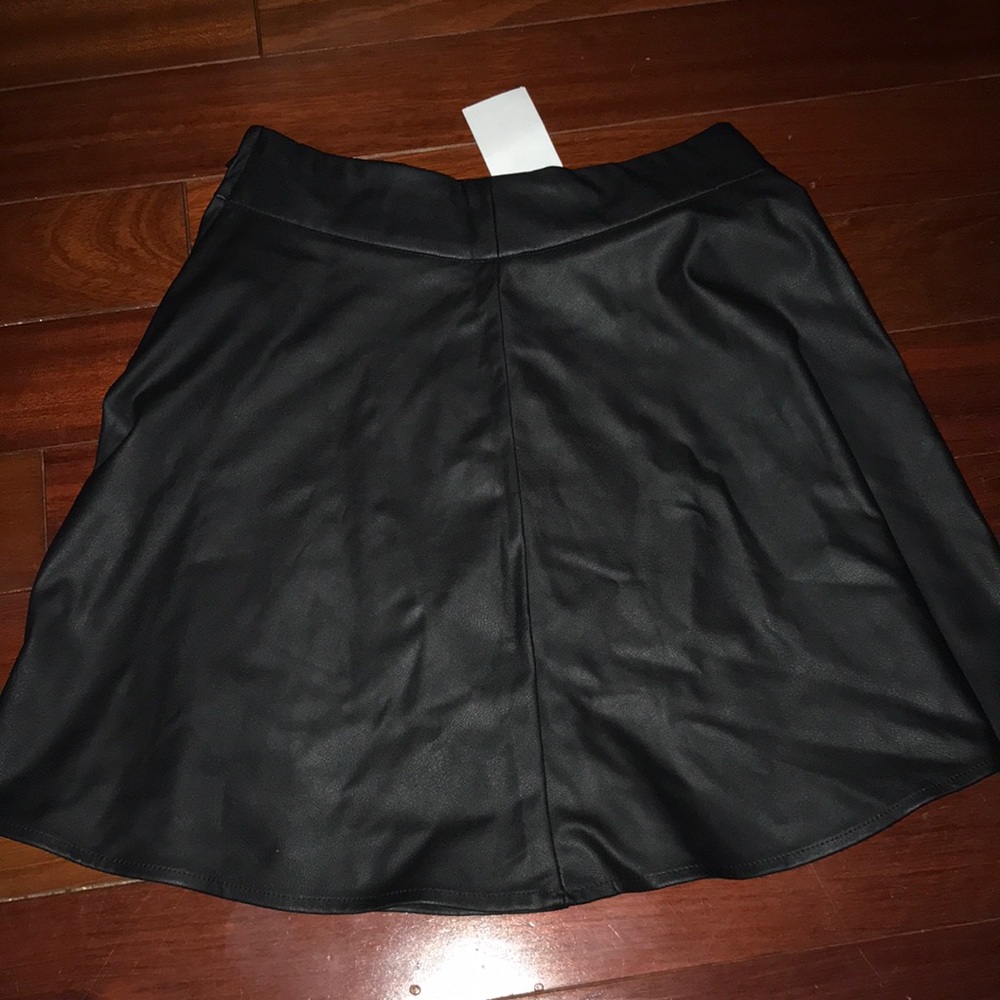 NEW Faux Leather Skater Skirt
